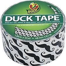 Duck Brand Duct Tape Mustache Print Brand New Still Sealed 10yds