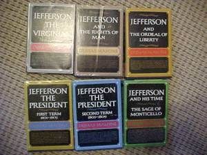 Volumes Thomas Jefferson by Dumas Malone Pulitizer Prize Winner