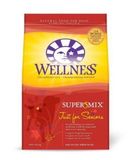 Wellness Super5Mix Dry Dog Food, Just for Seniors Recipe , 15 Pound