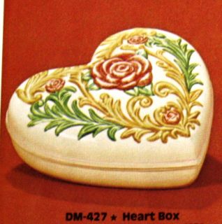   Jewelry Box Heart Rose Top Duncan Mold 427 U Paint Ready To Paint