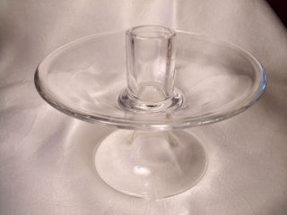 Depression Glass Clear Candlestick Holder Perfect Condition