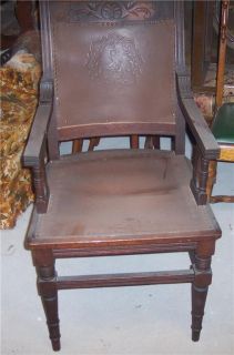 Walnut Carved Eastlake Armchair Chair