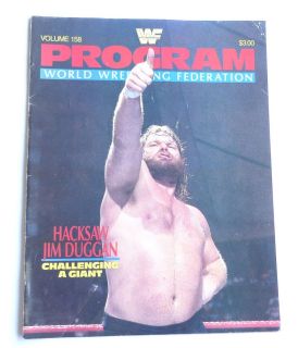 WWF Program 158 Hacksaw Jim Duggan Magazine 1988 Wrestling with