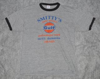 Vintage Smittys Auto Service Doylestown Ohio Gulf Oil 1980s Soft XL T