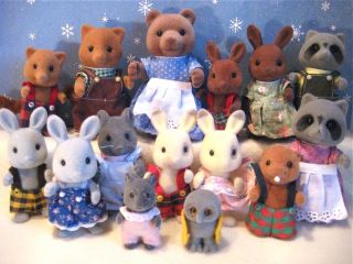 This lot is for 15 figures from the Sylvanian Families/Calico Critters