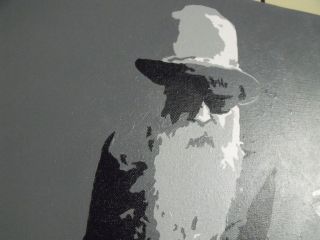  painting of ZZ Top members Billy Gibbons and Dusty Hill, in acrylics