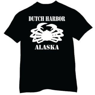 Dutch Harbor Alaska Deadliest Catch Crab Fishing White Crab TV Mens T