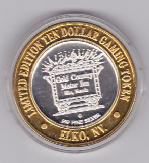 Gold Country Motor Inn Silver Strike $10 Gaming Token .999 Fine Silver