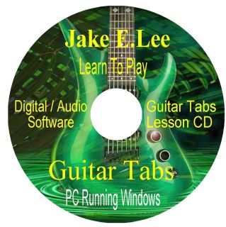 Jake E Lee Guitar Tabs Lesson Software CD