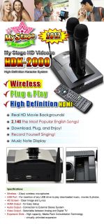 2012 HD Karaoke Player Machine System HDK2000 High Definition Mic