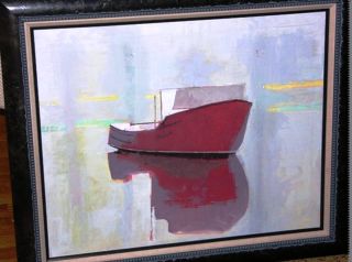 John Evans Fog in Edgartown 24X30 Oil Canvas Painting