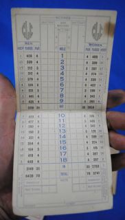 Vtg Collection of 1930s Golf Course Score Cards Golfing Aronimink