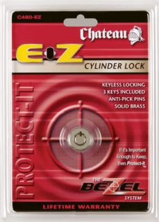 Chateau E Z Cylinder Lock C480 EZ Bezel Lock With 3 Keys Brand New