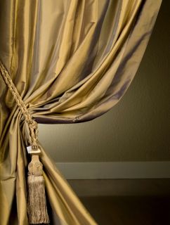 El Dorado Designer Silk Taffeta Stripe Curtains Drapes