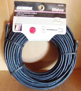 100 ft New RG59U Coaxial 75 Ohm Male Cable