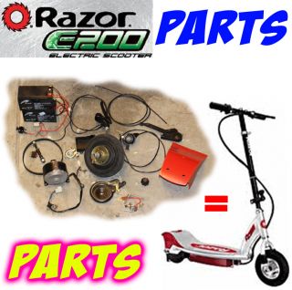 E200 Parts for Razor Electric Scooter Belt Tire Wheel Battery More