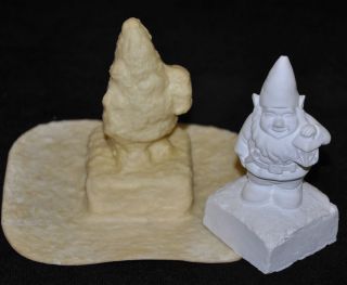 Cute 4 Gnome Plaster Concrete Latex Mold