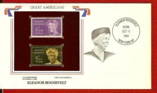 great american eleanor roosevelt 22k gold stamp
