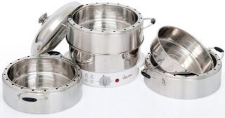  Quart Stainless Steel Electric Food Cooker Rice Steamer Steam360
