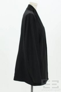 Eileen Fisher Woman Black Wool Folded Collar Jacket Size 2X