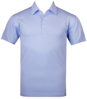 Dunning Golf Interface Pique Solid Polo Glass Blue XXL