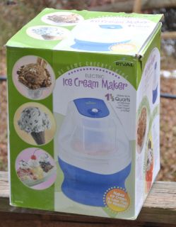 Rival Electric Ice Cream Maker 1 5 quarts frozen yogurt sorbet 30