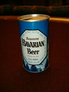 Vintage Duquesne Bavarian Beer,12oz. empty pull tab beer can, Duquesne