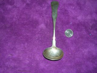 Small Sauce Spoon with M J Merrill Inscribed and J Moulton Hallmark