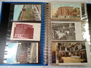  Found Postcard Album 96 Cards Troy NY RPI Prospect Park Asylum