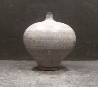 Studio Vase In A Lilac Mottled Glaze Signed By De Benedet   MINT