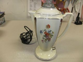 VINTAGE Electric Coffee Pot 410 Porcelier antique percolator