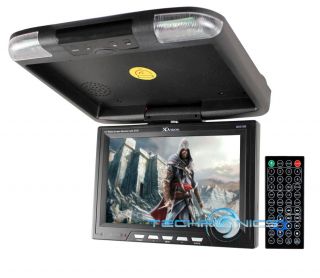  Overhead Screen Drop Down Monitor w Built in DVD Player Remote