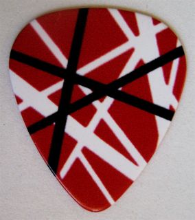 Eddie Van Halen Red Striped Guitar Pick EVH Awesome Rock N Roll Swag