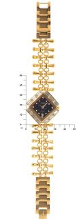 Bildschöne Luv Kush Damen Uhr Schwarz Gold Kristallsteine Neu 3 Jahre