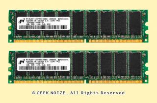 ECC RAM 2GB 2x 1GB FITS Dell Poweredge 400SC SC400 700 750 Unbuffered