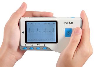 New Portable Handheld Heart Rate Easy ECG EKG Monitor PC 80B Shipped