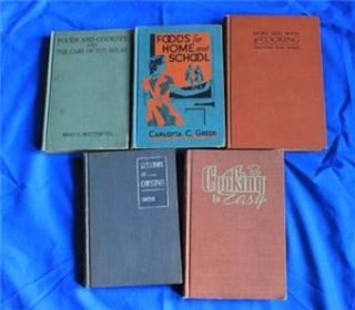 Lot 5 Vintage Home Economics Text Instructional Books