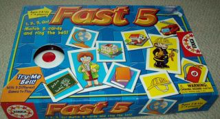 Educa Fast 5 Game Match 5 cards and ring the bell Use memory skills