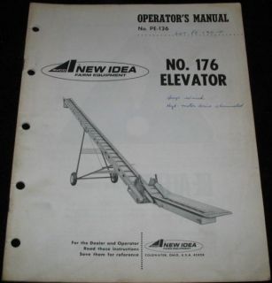 brand new idea model no 176 elevator manual type operator s manual