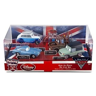 Disney Pixar CARS SAVE THE QUEEN 4 Pc DieCast Mater Finn McMissile