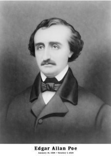 Author Edgar Allan Poe Picture Poster William Sartrain Portrait Print