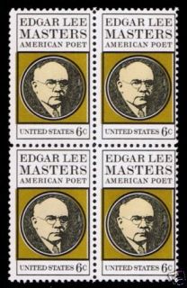 Poet Edgar Lee Masters on Old U s Postage Stamps