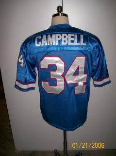 Earl Campbell Unsigned T B Houston Oilers Blue Jersey