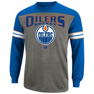 Edmonton Oilers NHL Crease Blue Long Sleeve T Shirt Tee