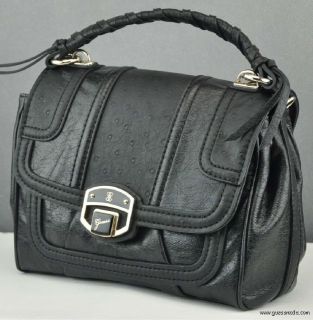 New GUESS Ladies Handbag Edna Satchel Bag Black NWT Purse USA