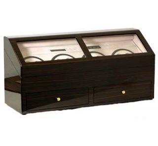 Pangaea Eight Quad Automatic Watch Winder Winds 8 Watches Cherrywood