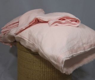 Eileen Fisher Washed Linen Bedding Strawberry Creme