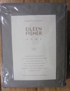 Eileen Fisher NIP $250 Lustrous Cotton Sateen Duvet Cover Earthenware