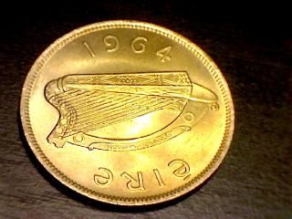 1964 Ireland 7 Coin BU Set Bonus 1959 BU Farthing