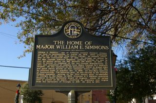 The Home of Major William E. Simmons Marker   Historic Markers